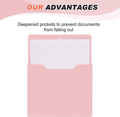 Fuutreo 6 Pcs Magnetic Wall File Organizer Magnetic Wall File Holder Refrigerator Magazine Holder for Mail Letters Paper(Aqua Green,Vertical-large)