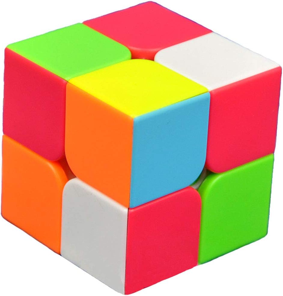 TANCH QIYI Speed Cube 2X2X2 No Stickers Magic Cube Puzzle Toy for Kids & Adults (Colorful)…
