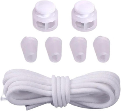 Lazy Bread Lace Buckle Elastic Shoelaces Round Locking No Tie Shoe Laces Kids Adult Rubber Sneakers Shoelace