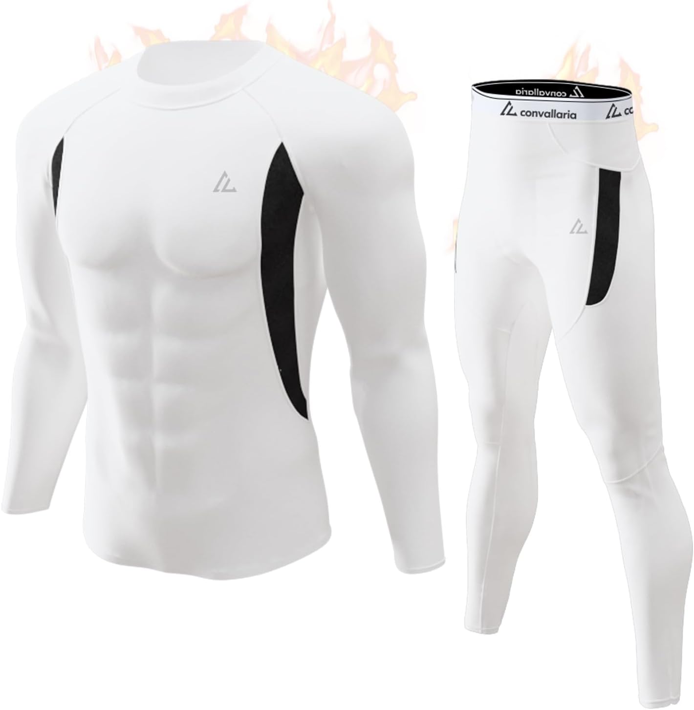 CL convallaria Thermal Underwear Long Johns Set Mens Winter Gift Hunting Gear Sport Base Layer Bottom Top - Colors A