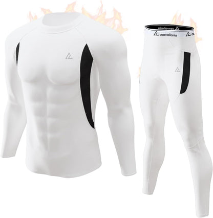 CL convallaria Thermal Underwear Long Johns Set Mens Winter Gift Hunting Gear Sport Base Layer Bottom Top - Colors A
