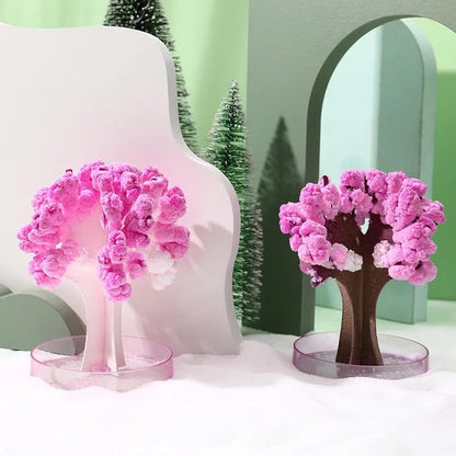 Magic Sakura Cherry Blossom Paper Tree - Crystal Tree Growing Kit for Kids & Teens - DIY Science Kit - Educational Sakura Magic Tree - Grow Your Own Crystal Garden