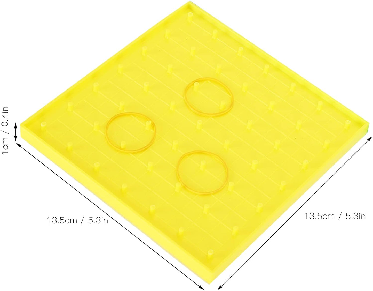 Haofy Mathematical Manipulative Material Array Block Geo Board, Interactive Plastic Teaching Aid for Kids with Rubber Bands, Enhances Fine Motor Skills and STEM Learning 5.3 X 5.3 Inch