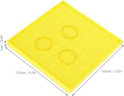 Haofy Mathematical Manipulative Material Array Block Geo Board, Interactive Plastic Teaching Aid for Kids with Rubber Bands, Enhances Fine Motor Skills and STEM Learning 5.3 X 5.3 Inch