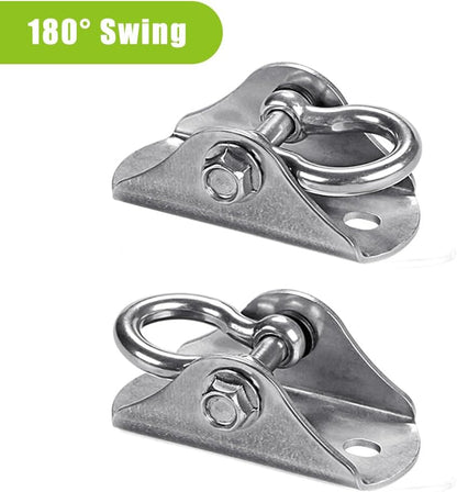 SELEWARE Anti-Squeaking Swing Hanger Stainless Steel Swing Set Hook Ceiling Mount Bracket for Hammock Chair Toddler Swing Yoga Swing Punching Bag 2 Packs