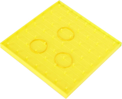 GLOGLOW Mathematical Manipulative Material Array Block Geo Board, Plastic Nail Board Toys for Kids with Rubber Bands, STEM Activity for Fine Motor Skills and Learning 5.3 X 5.3