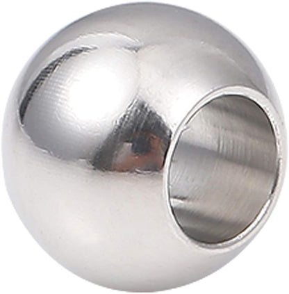 BEADIA Stainless Steel Spacer Beads 3x2.5mm Round Loose Charm Caps Beads for DIY Jewelry Making 100pcs with 1mm Hole