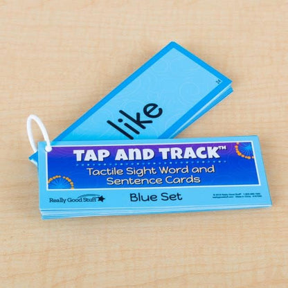 Really Good Stuff Tap and Track Tactile Sight Words and Sentence Cards - 100 Cards, Ages 5-7, Kindergarten and Up, Phonics Activity, Reading Game, Flash Cards, Learning