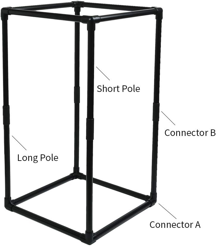 RESTCLOUD 30" Large Monarch Butterfly Habitat Cage, Outdoor Insect Mesh Cage Terrarium 16.5" x 16.5" x 30"