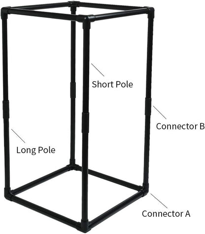 RESTCLOUD 30" Large Monarch Butterfly Habitat Cage, Outdoor Insect Mesh Cage Terrarium 16.5" x 16.5" x 30"