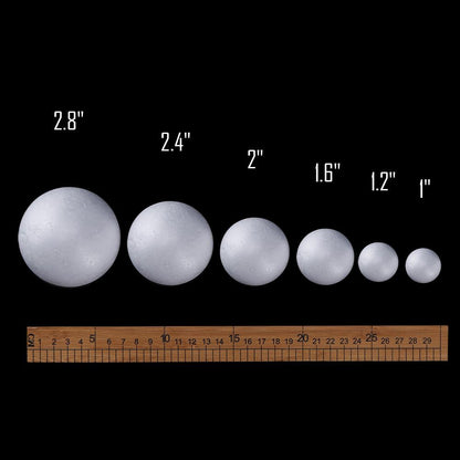 Pllieay Make Your Own Solar System Model with 14 Mixed Sized Polystyrene Spheres Balls and 10 Pieces 24 cm Long Bamboo Sticks for School Projects