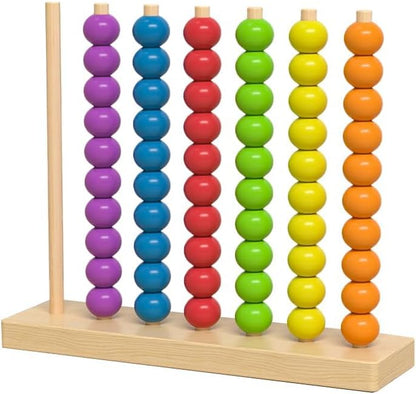 Color Matching Stacking Puzzle Game, 2026 New Wooden Color Match Challenge Game Fast Color Stack Challenge Ring Stack Puzzle with Racks and Rings, Tabletop Brain Teaser for Family Fun (A)