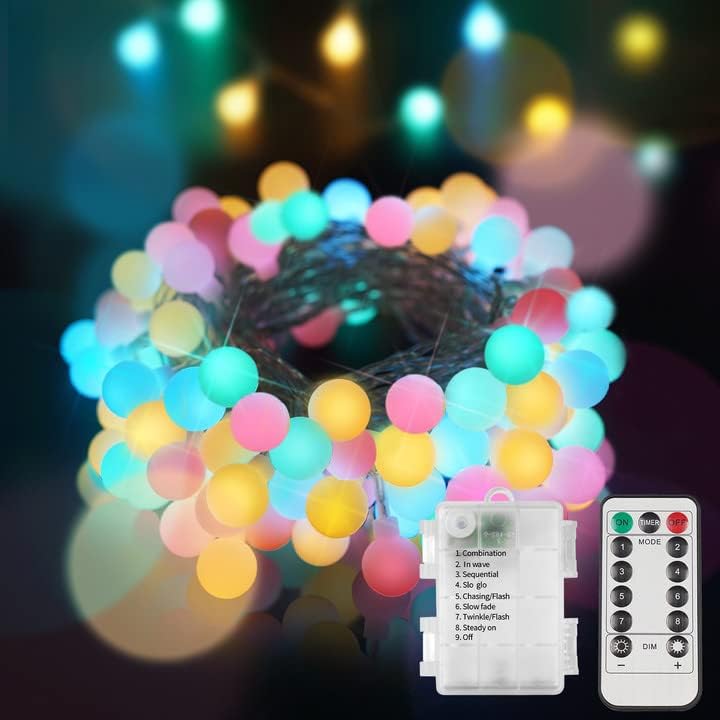 suddus String Lights for Bedroom, 66ft 200 Led Connectable Globe String Lights Indoor, Hanging Fairy Lights Plug in with Remote for Kids Room Dorm Classroom Outdoor Christmas Tree Decor, Warm White