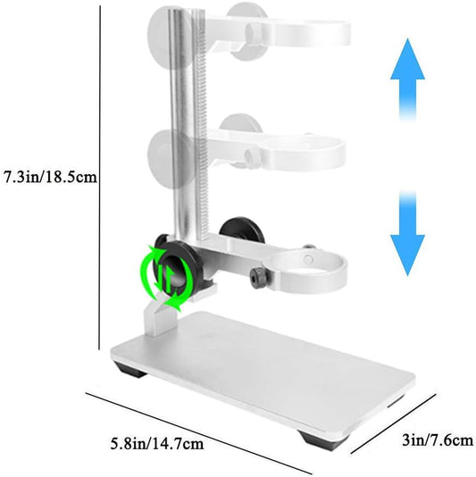 4K 3840x2160p WiFi Digital Microscope for iPhone Android Phone and Windows Mac PC, Wireless Handheld Microscope Camera, Portable Microscope with Metal Stand for Adults and Kids