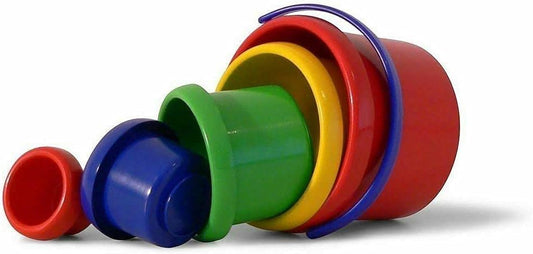 Spielstabil Nesting Stacker - Sturdy 5 Piece Set with Carry Handle (Made in Germany)