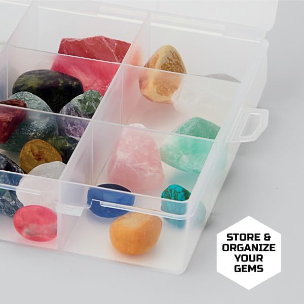 Discovery™ Rock Tumbler Starter Kit – Stone Polishing Set with Rocks, Grit, Gem Case| STEM Science Project Kit for Kids & Beginners| Cool Toy for Boys & Girls Ages 8+