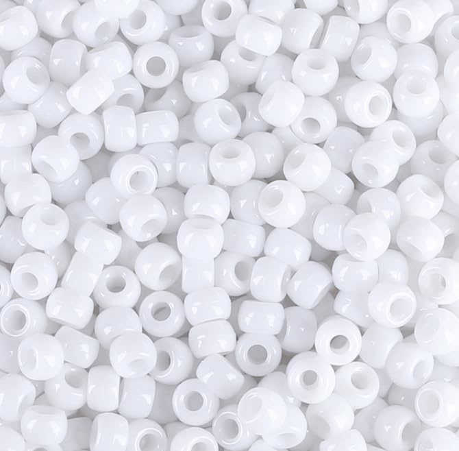 Red Pony Beads 1000Pcs 9mm Pony Beads Bulk Red Perler Beads for Friendship Bracelets Kandi Beads Hair Beads for Braids Beads for Crafts