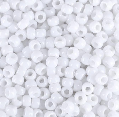 Red Pony Beads 1000Pcs 9mm Pony Beads Bulk Red Perler Beads for Friendship Bracelets Kandi Beads Hair Beads for Braids Beads for Crafts