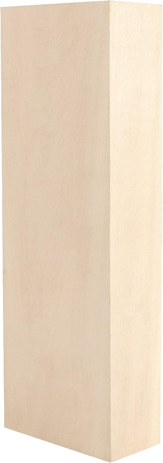 JAPCHET 2 Packs 10 x 3.5 x 1.7 Inch Basswood Blocks, Natural Unfinished Blocks for Carving, Crafting and Whittling
