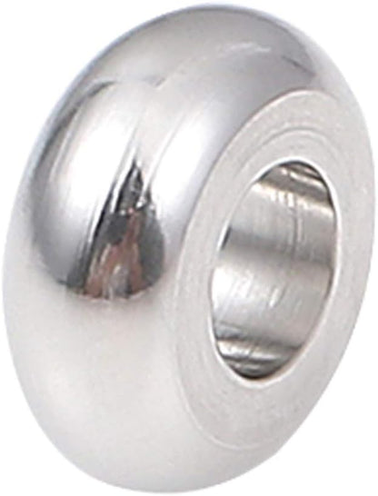 BEADIA Stainless Steel Spacer Beads 3x2.5mm Round Loose Charm Caps Beads for DIY Jewelry Making 100pcs with 1mm Hole