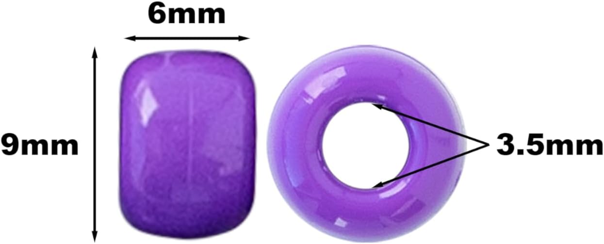 The Beadery 6 by 9mm Barrel Pony Bead, Crystal (750V006), Small, 900-Pieces