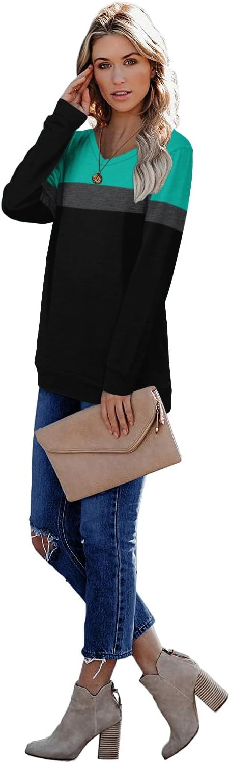 CRAZY GRID Womens Trendy Long Sleeve Shirts Casual Loose Soft Sweatshirt Fall Tops