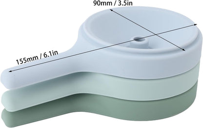3Pcs Silicone Foldable Funnels, 6.1 X 3.5in Sensory Play Funnel Toys, Multi Functional Sensory Bin Tool for Toddlers