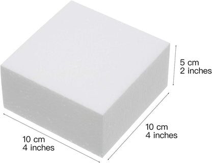 Crafare Craft Foam Blocks 10X10X4 Inch Polystyrene Squares Foam Block for Crafting for Arts School Projects Sculptures Floral Arrangements Modeling and Centerpieces