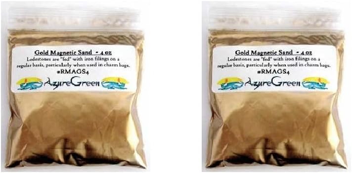 Gold Magnetic Sand 4oz - 2 Packs of 4oz Each (Total 8oz)