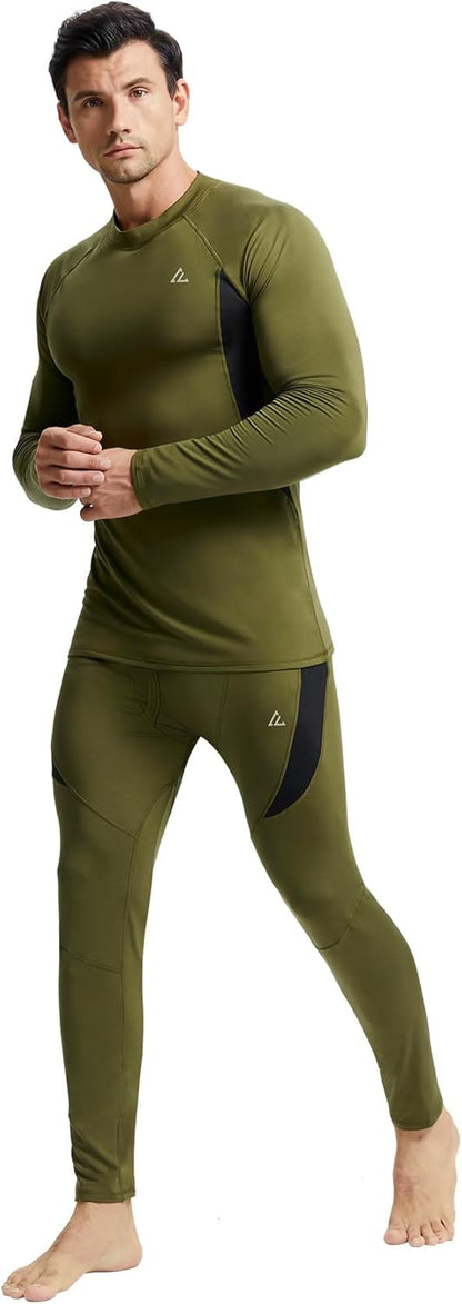 CL convallaria Thermal Underwear Long Johns Set Mens Winter Gift Hunting Gear Sport Base Layer Bottom Top - Colors B