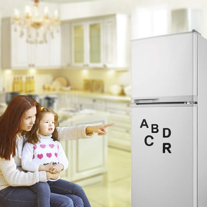 Firlar 124Pcs Magnetic Letters, Uppercase Alphabet ABC Magnets for Fridge Refrigerator, Foam Alphabet Letters Refrigerator Magnets Educational Tools for Spelling and Learning, Black