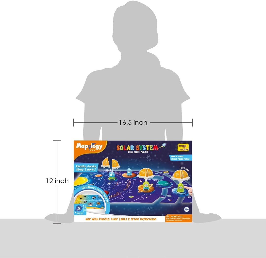 Imagimake Mapology Solar System for Kids | Educational Toys for Kids 5-7 | Space Toys | Puzzles for Boys & Girls Ages 4-8 | 6 Year Old Boy Gifts & Girl Gifts