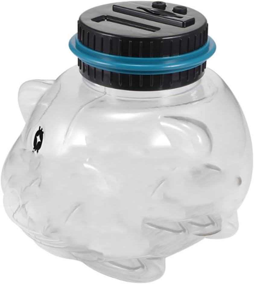 Electronic Piggy Bank for Kids Adults, Digital Counting Money Jar, CoinCounter Machine with LCD Counter, Clear Pig Shaped Piggy Bank for Boys (As Shown)