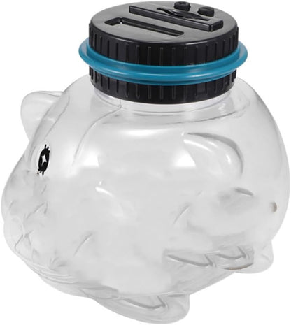 Electronic Piggy Bank for Kids Adults, Digital Counting Money Jar, CoinCounter Machine with LCD Counter, Clear Pig Shaped Piggy Bank for Boys (As Shown)