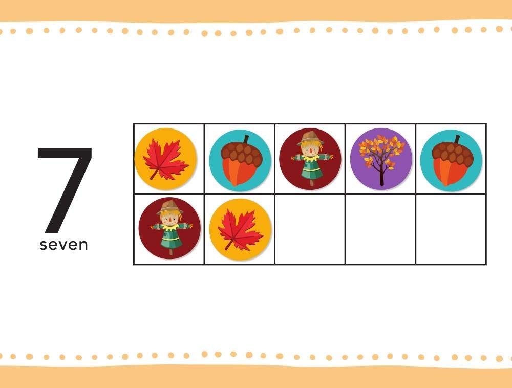 hand2mind Seasonal Ten Frames Math Counters for Kids, Math Counters Chips for Counting and Sorting, Kindergarten Learning Games, Counting Toys, Math Game (288 Math Counters and 10 Ten Frame Cards)