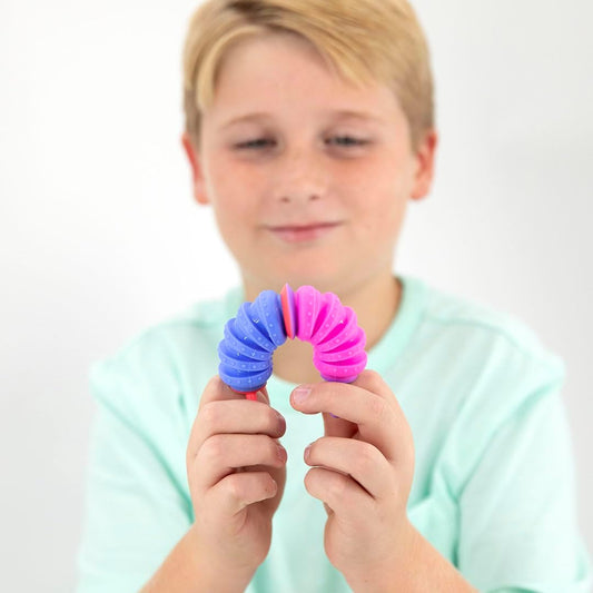 KRUMPLES Plungy Blue Sensory Suction Toy for Ages 10M+ | BPA-Free Silicone Fidget | Promotes Fine Motor Skills | Dishwasher Safe | Ideal Baby and Toddler Gift | Fun for All Ages