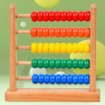 IMIKEYA Wooden Abacus for Kids - 50 Beads Counting Toy Colorful Counters for Kids Math Educational Math Counting Tool Bead Counter Game Counting Toys for Preschool Learning & Elementary School