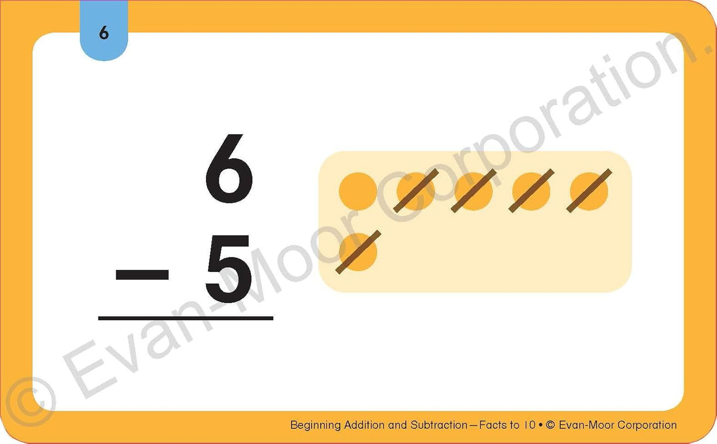 Evan-Moor® Learning Line Flashcards: Addition and Subtraction Facts to 10, Grade 1+ (Age 5+)