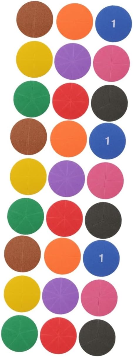 DOITOOL 1 Set Eva Fraction Circles for Educational Math for Learning Fractions School Engaging Early Educational Plaything