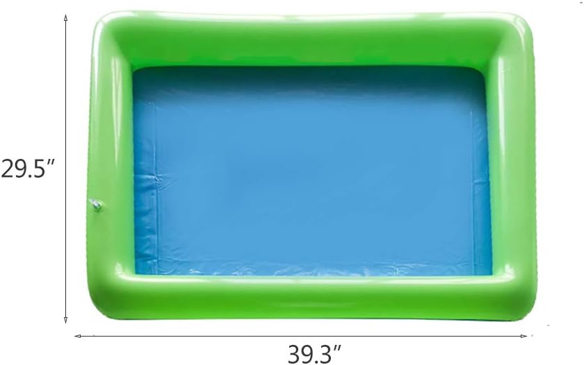 Topwon Inflatable Sand Tray for Kids - Portable Sand Box with Molds - Random Color (Random Color, 23x17)