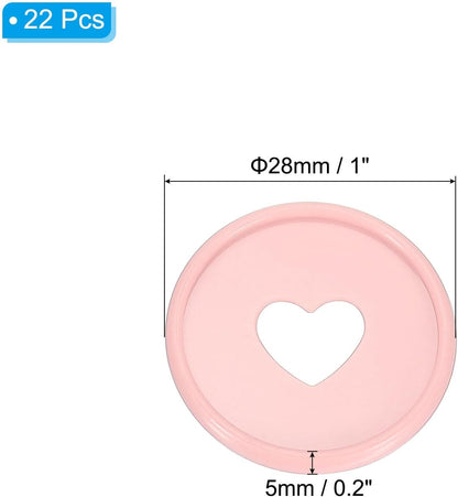 PATIKIL 35mm 1-1/2" Orange Plastic Round Book Binding Discs, 22 Pcs Discbound Expansion Discs Plating Round Binder Rings for DIY Notebook Planner