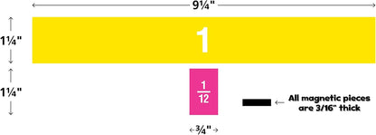 Teacher Created Resources Fraction Tiles Magnetic Accents (77245)