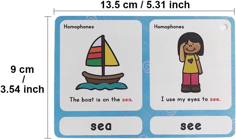 Lilias Irregular Past Tense Verbs English Grammar Double-Side Learning Flash Cards - 24 Card Set for Homeschool, Preschool, Primary School, ESL, Autism, Vocabulary Building