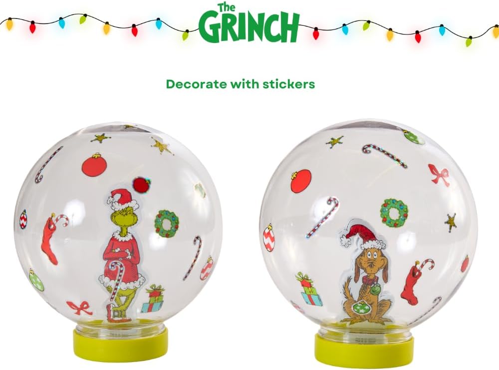 Disney Frozen Snow Globe Kit, DIY Snow Globe, Includes 2 Globes, Glitter, Sequins, Stickers – Elsa and Anna