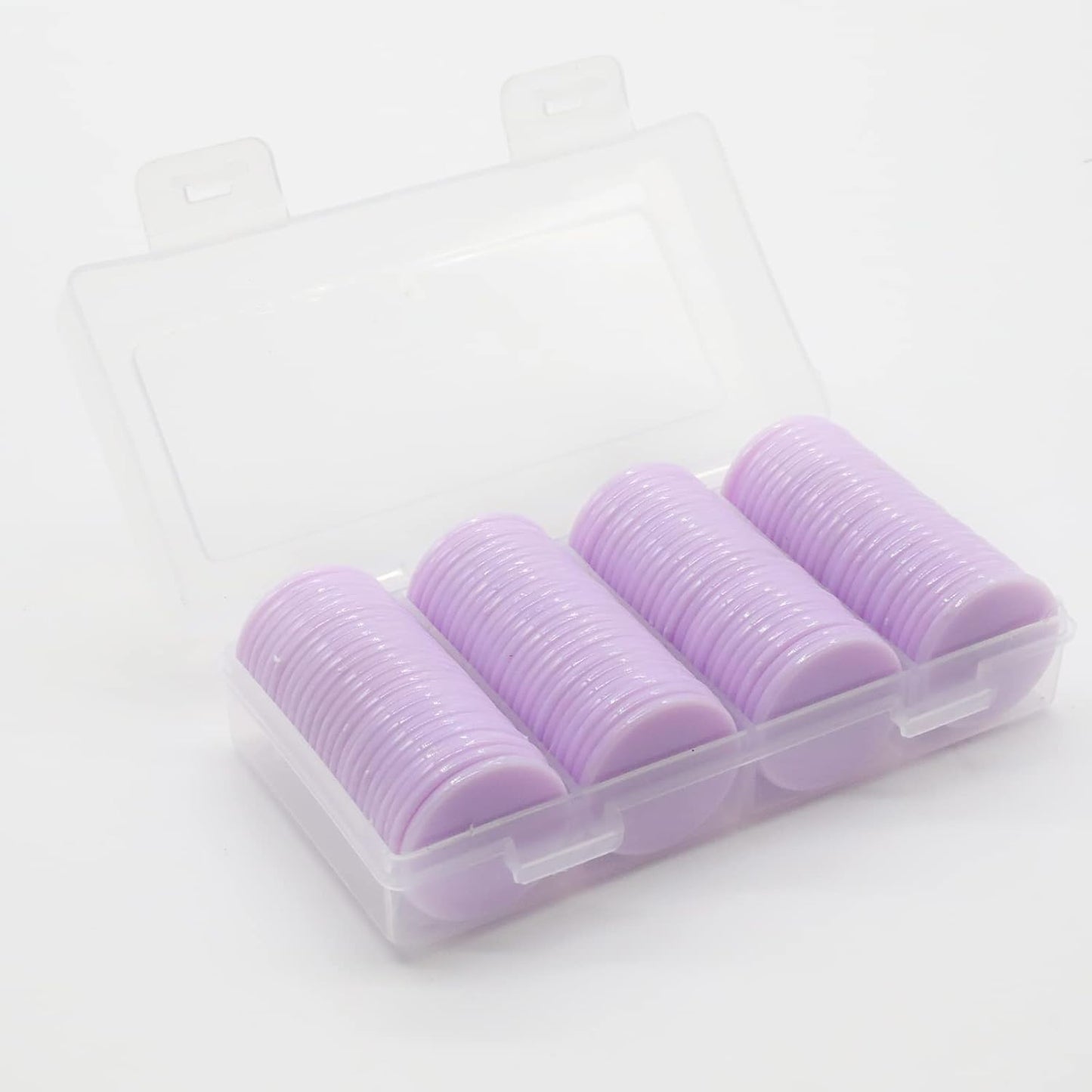 Set of 100 Opaque Plastic Learning Counters Mini Poker Chips Game Tokens with Storage Box (Black+White+Blue+Purple, 1 Inch)