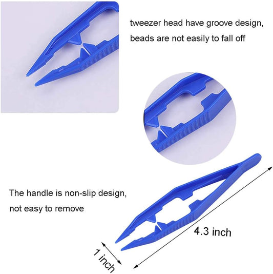 20 Assorted Colors Plastic Tweezers, 4.3Inch Craft Forceps for Beading Projects Craft for Handmade DIY Crafts Jewelry Making Adult Family Home Classroom Use Creative Tools