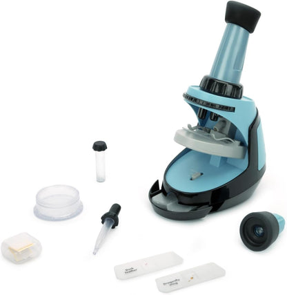 Educational Insights GeoSafari Microscope Science Set - STEM Kits for Kids, 400x Magnification, Scientific Discovery Toys for Classroom or Home Projects, Biology & Chemistry Experiments, Ages 7+