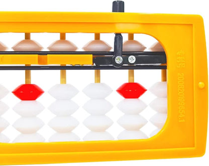 Abacus，Soroban, Abacus for Adults, Professional 13 Column Abacus for Math with Reset Button，Digits and Educational Learning Tool （9.8 inch）