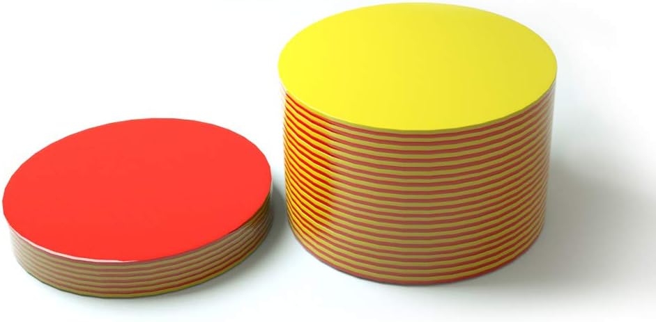 TOMMYHOME Plastic Two-Color Counter,Red/Yellow,Educational Equipment, Math Classroom Supplies, let Children Learn Mathematics Better(Pack of 200)
