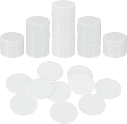 uxcell 100Pcs 1 Inch Poker Chips, Plastic Bingo Chips Learning Counters Counting Counters Disks Markers Opaque Game Tokens for Game Play Math Counting, Purple, Flat